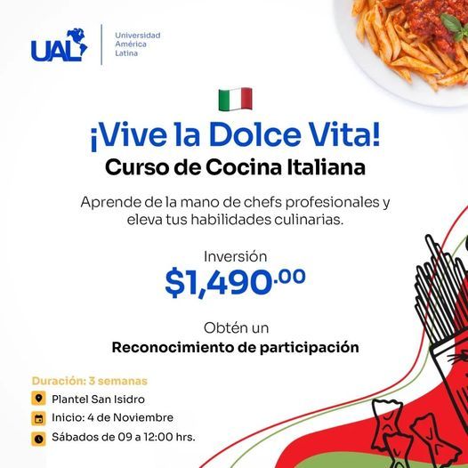 Estás a un platillo de tu sueño: Cursos de cocina UAL